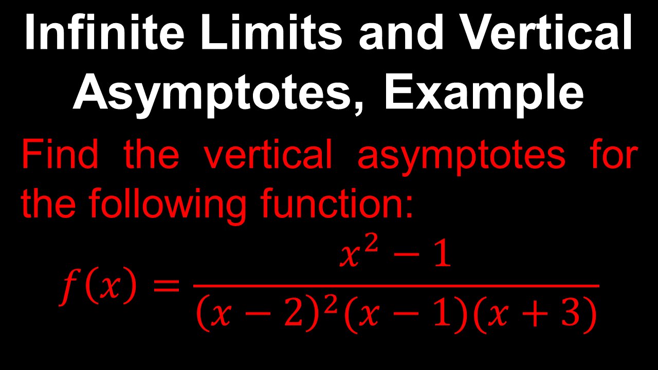 Connecting Infinite Limits and Vertical Asymptotes, Example - AP Calculus AB/BC