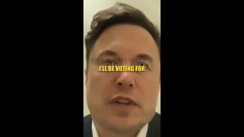 Elon Musk - Who I'm Voting For In 2024 #shorts