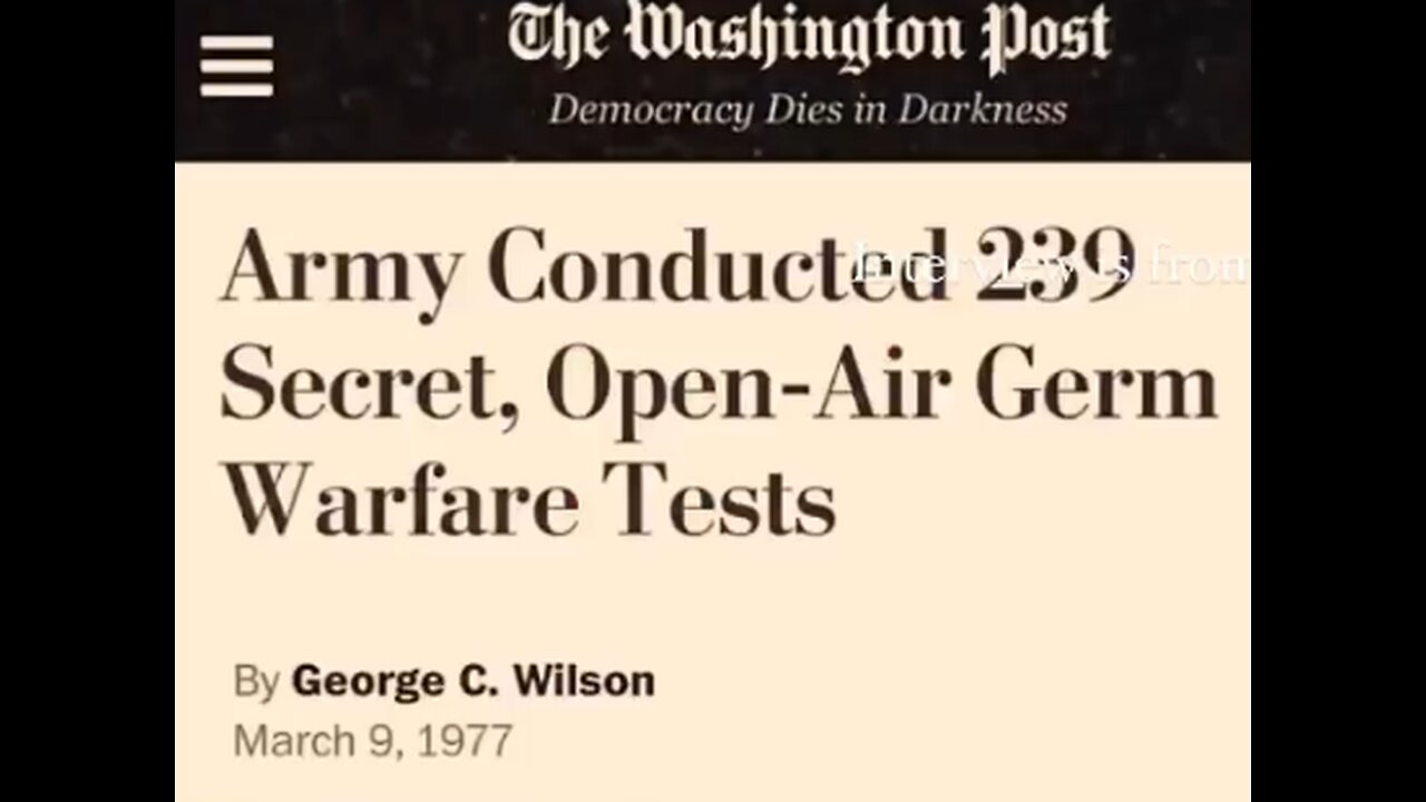 1966: Biological warfare - Bacteria released in NYC subway