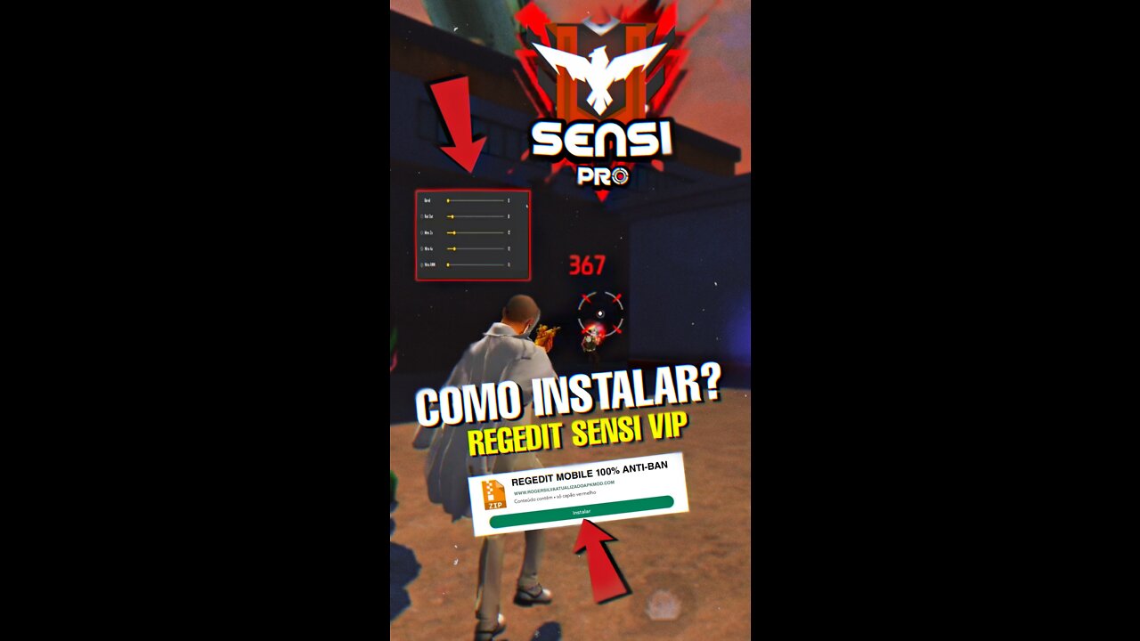 ☠️ FFH4X SENSI BOOSTER APK só CAPÃO vermelho FREE FIRE
