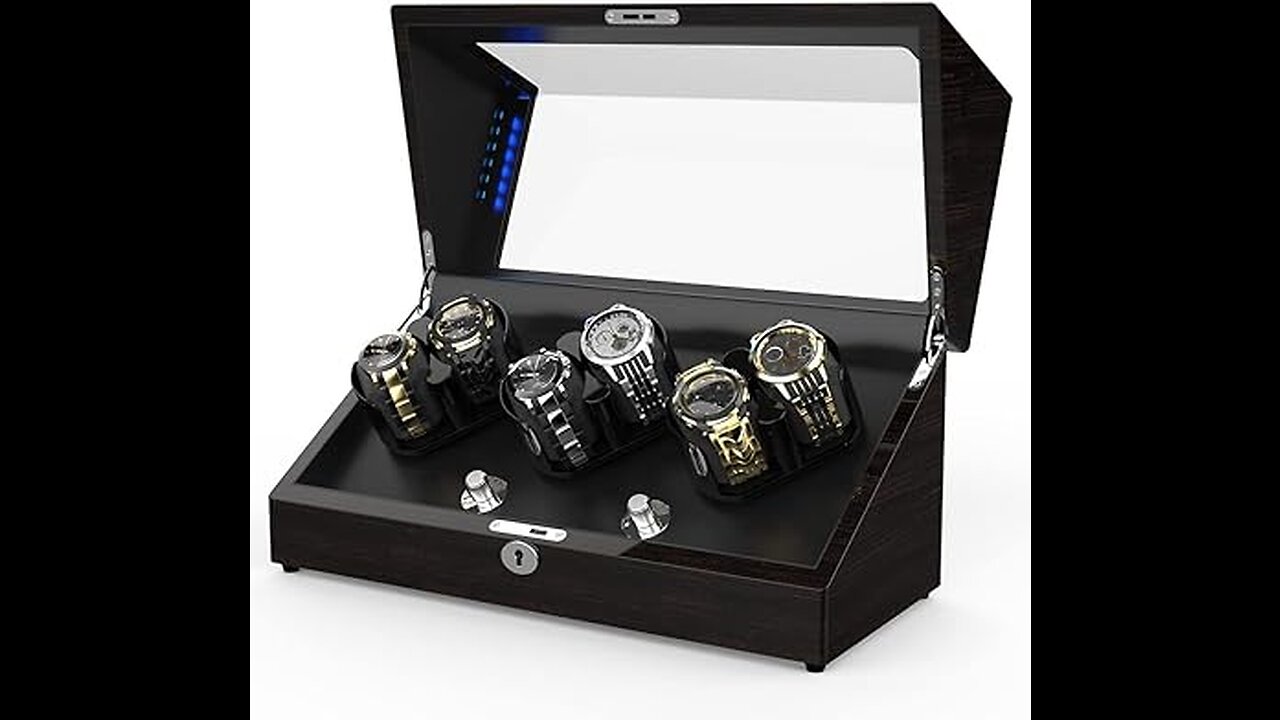 TRIPLE TREE Watch Winder, for Rolex Automatic Watches with Flexible Watch Pillow