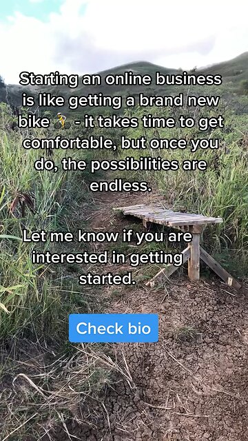 Starting an online business is like riding a bike