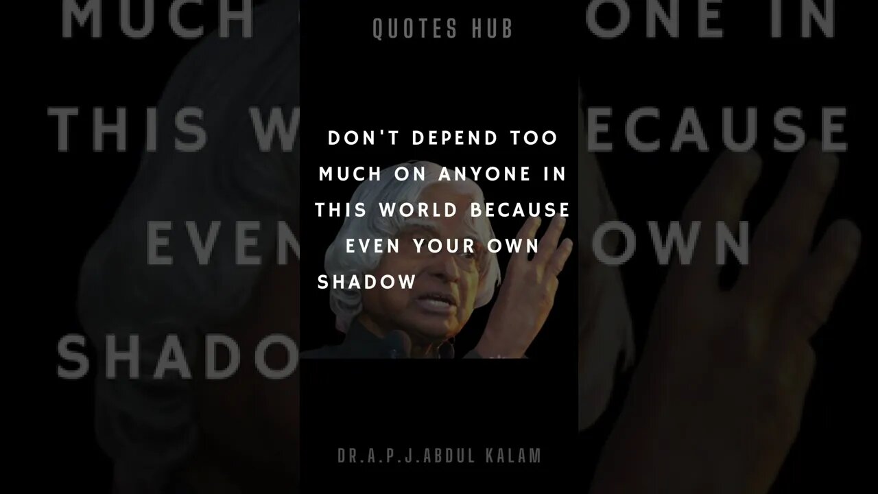 One of the Most Inspiring Quotes from APJ Abdul Kalam || #quotes || #shorts