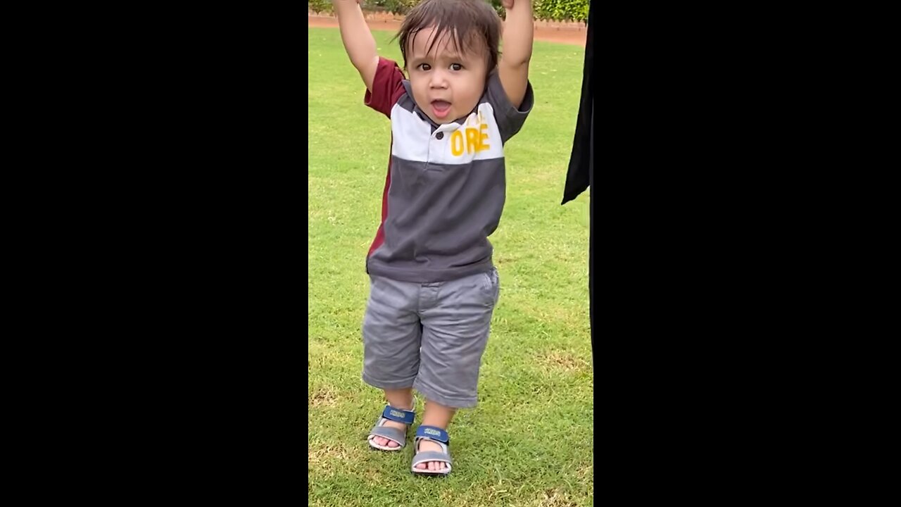 Cute baby walk