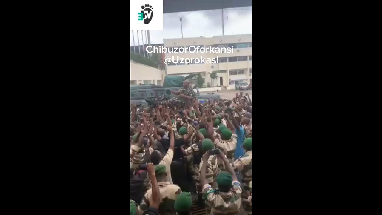 #The military and civilians are all celebrating endlessly in 🇬🇦 #Gabon