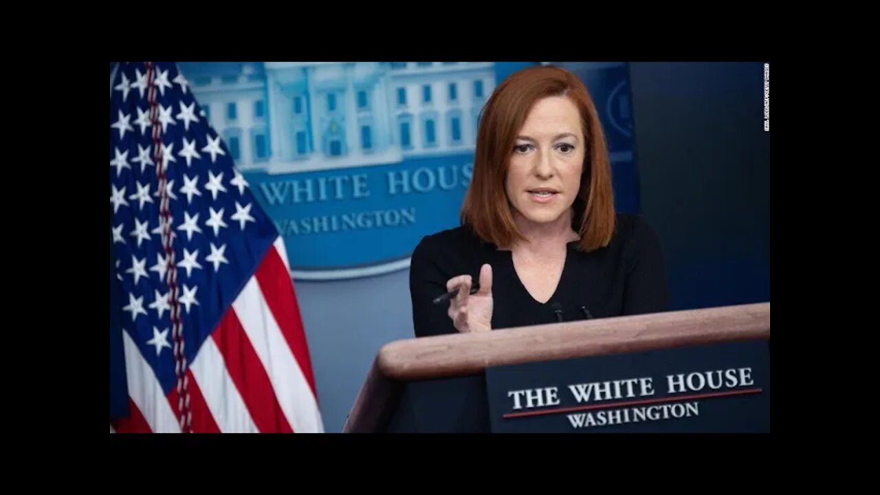 White House press secretary Jen Psaki speaks to press