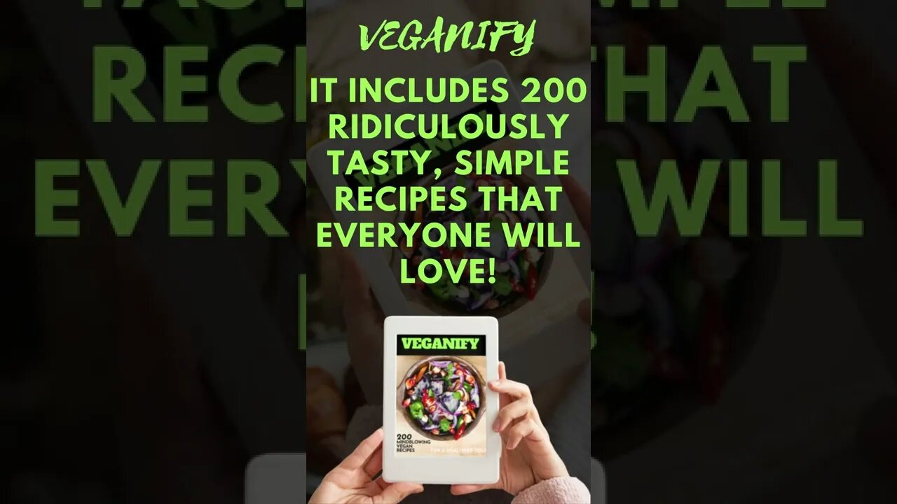 VEGANIFY - Vegan Recipe Cookbook - 200 Mouthwatering Vegan Recipes | Vegan Recipe CookBook #shorts