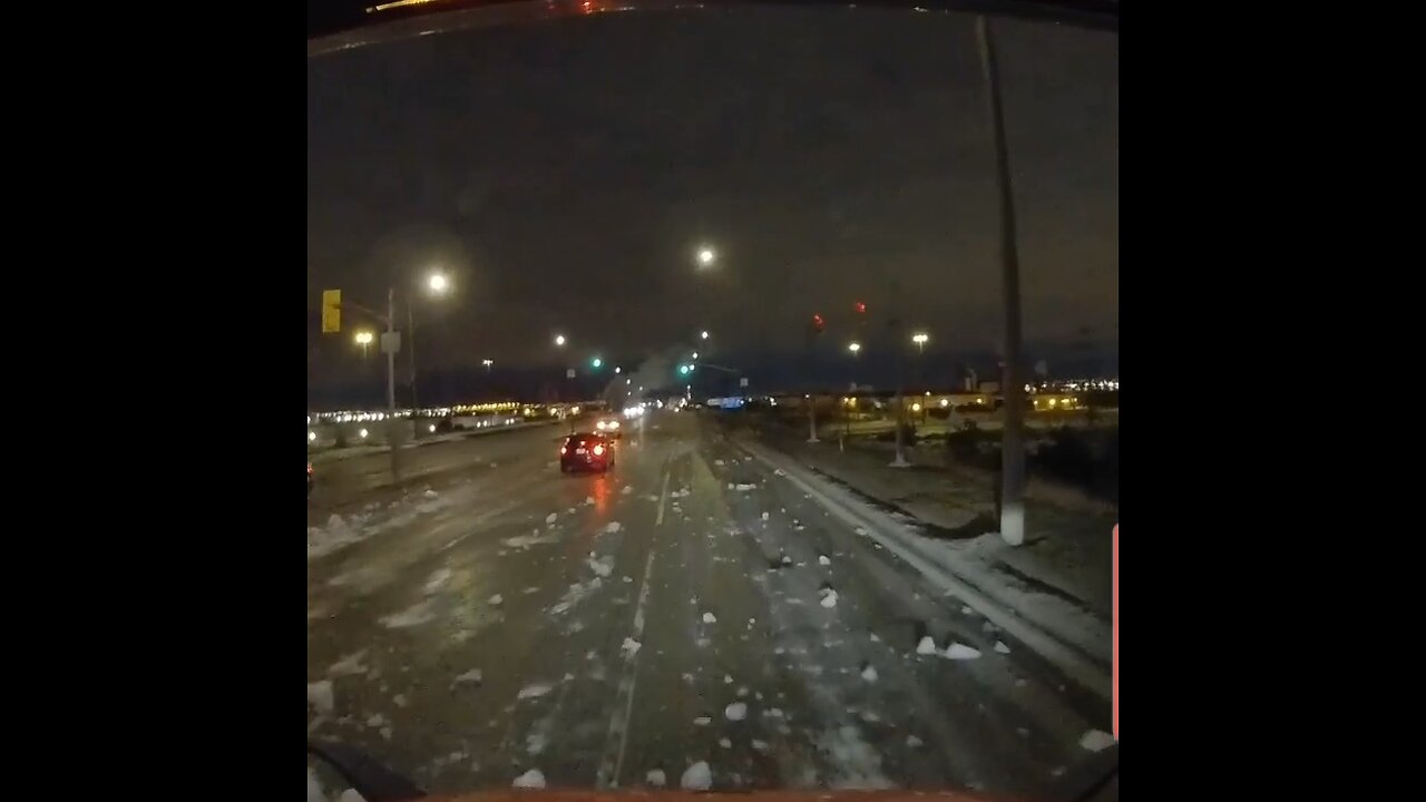 Ice Falls Off Truck