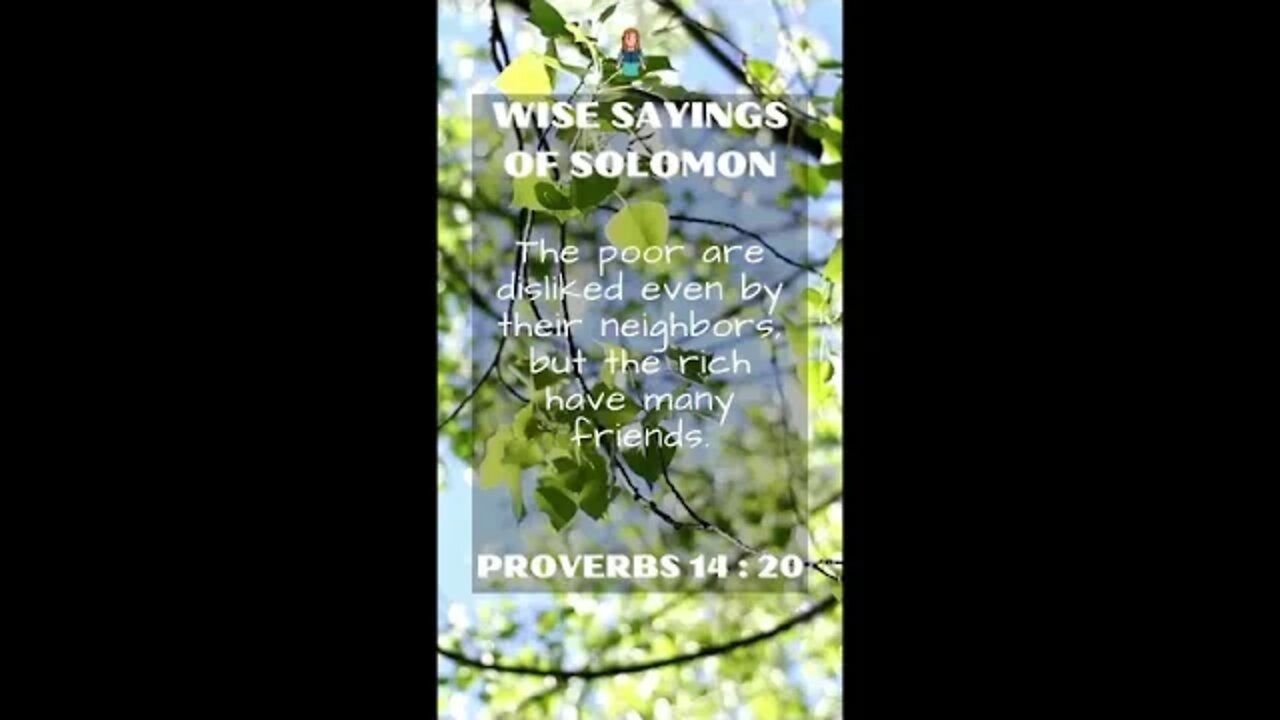 Proverbs 14:20 | NRSV Bible | Wise Sayings of Solomon