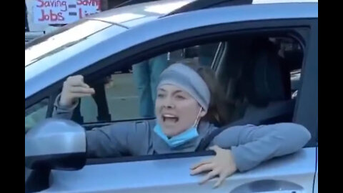 Karen meets anti-COVID protesters