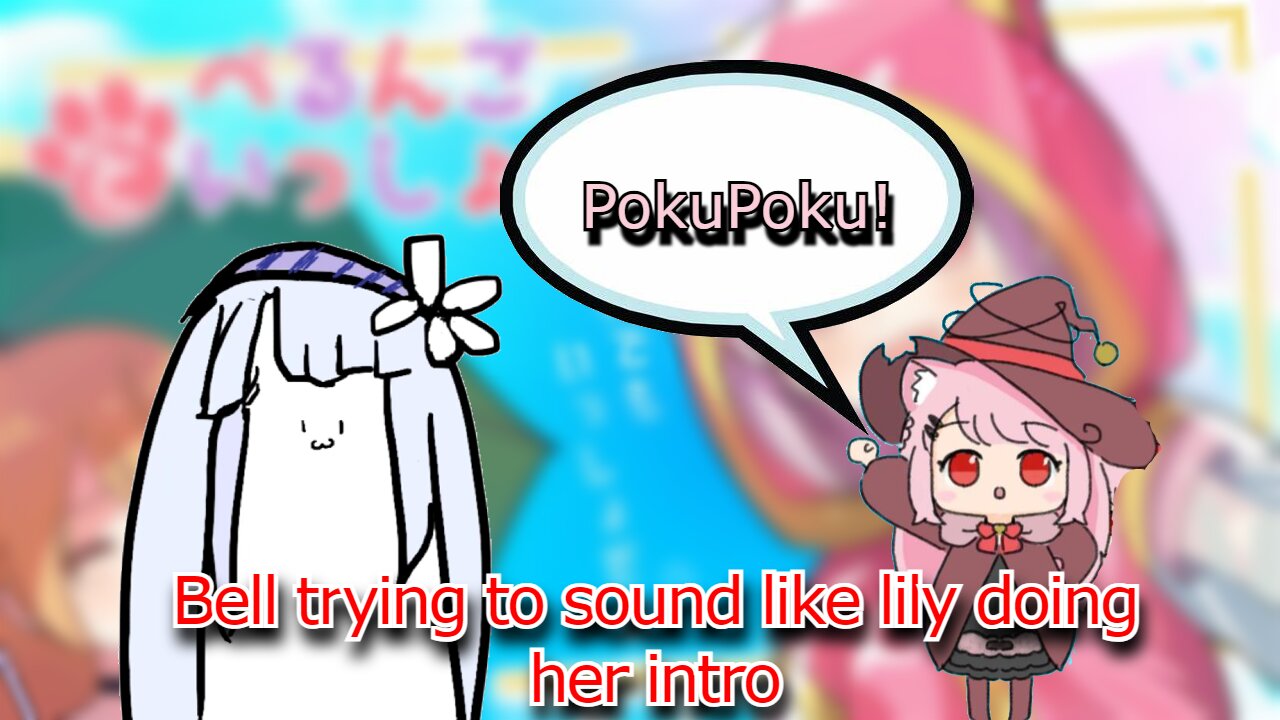 Vtuber Bell nekonogi tries to do Shirayuri lilys Poku Poku intro