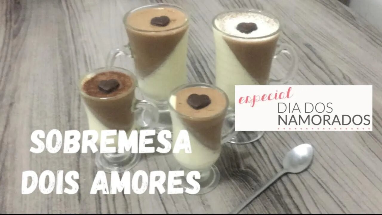 Sobremesa Dois Amores - Mousse de Leite Ninho e Mousse de Chocolate - Perfeito para fazer e vender