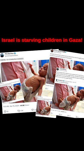 More Palestinazi lies. Here's one about Israel starving babies...