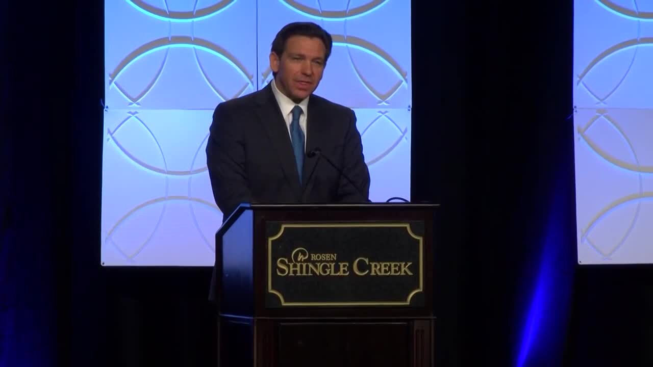 Presidential hopeful Gov. Ron DeSantis speaks at education convention