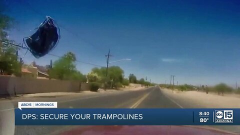 DPS warning Arizonans to secure trampolines after two high-flying incidents