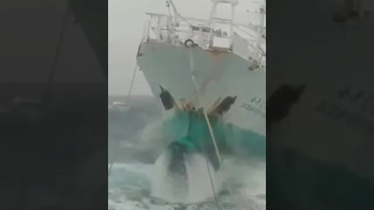 Fishing Boat Under Tow In Rough Seas.#trending #shorts #oceanwaves #ocean #lifeatsea #shipping #ship