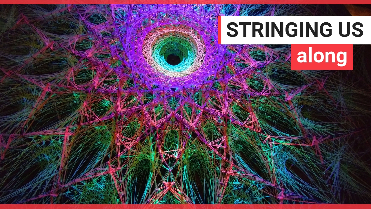 Artists shows off hypnotic string installations