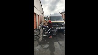 Shovelhead Chopper Burnout in my pajamas