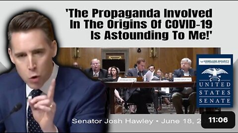 Senator Josh Holly Investigate DARPA and the DOD! Injected Americans Are MUCH More Important! The Origin Is A Low Priority.