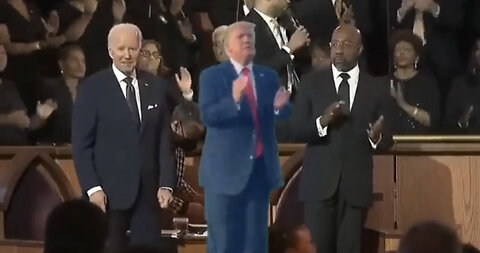 Trump out dancing Biden at a Black Church but Joe was raised by the Black Church? Maybe Trump was