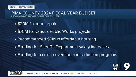 Pima County administrator submits 2024 fiscal year budget