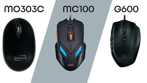 G600 vs MC100 vs MO303C | COMPARATIVO DE MOUSES