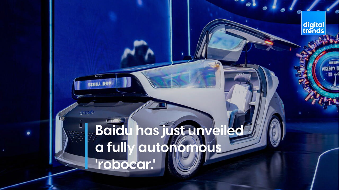Baidu has just unveiled a fully autonomous 'robocar.'