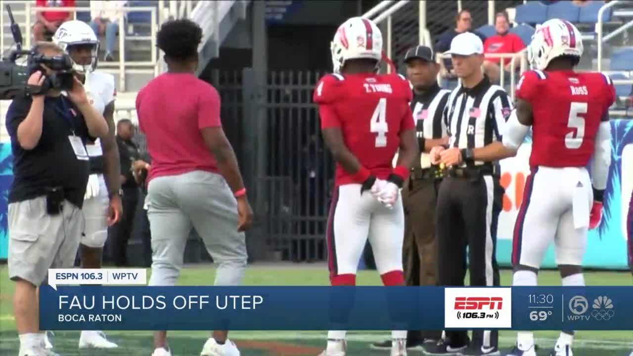 FAU holds off UTEP 28-25