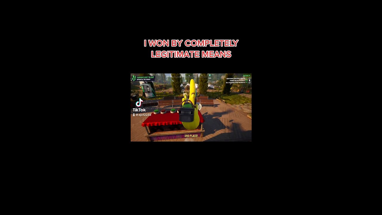 I WON BY COMPLETELY LEGITIMATE MEANS