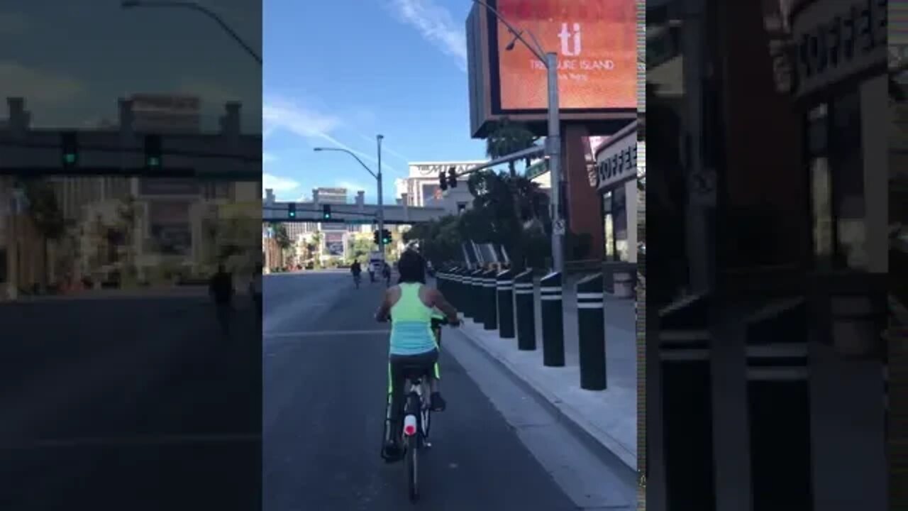 Biking on the Las Vegas Strip