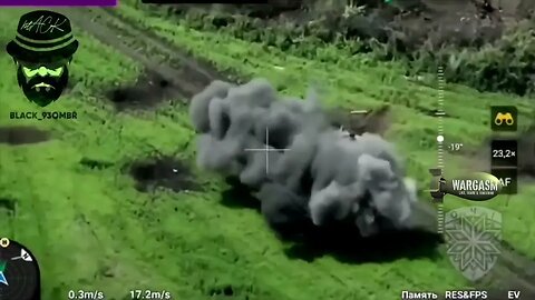 Ukrainian Humvee narrowly missed by artillery shell in Zaporozhye