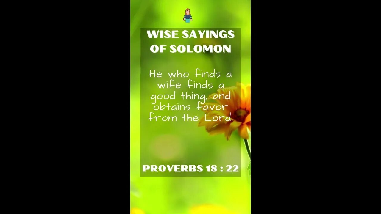 Proverbs 18:22 | NRSV Bible - Wise Sayings of Solomon