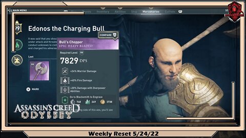 Assassin's Creed Odyssey- Weekly Reset 5/24/22