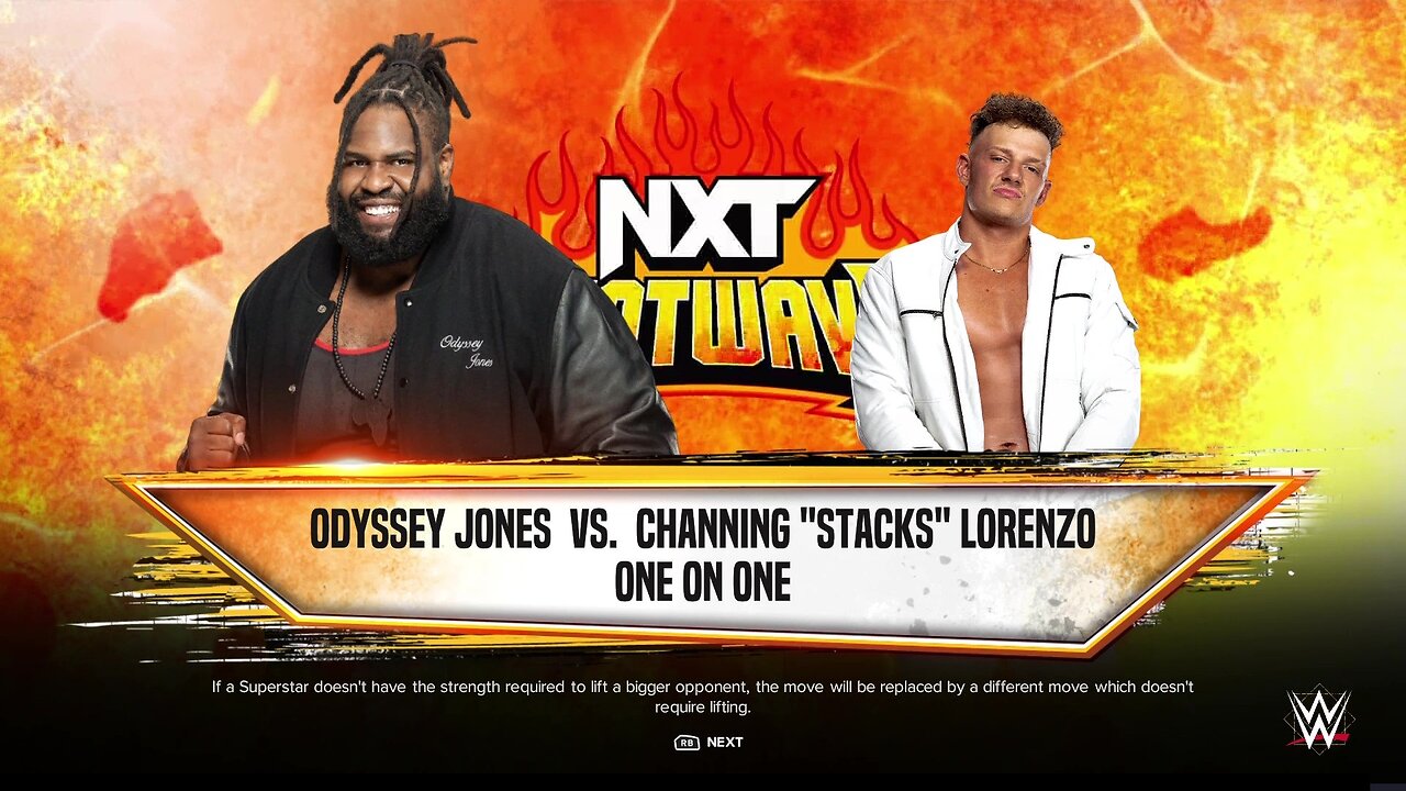 WWE 2k24 Odyssey Jones vs Channing Stacks Lorenzo