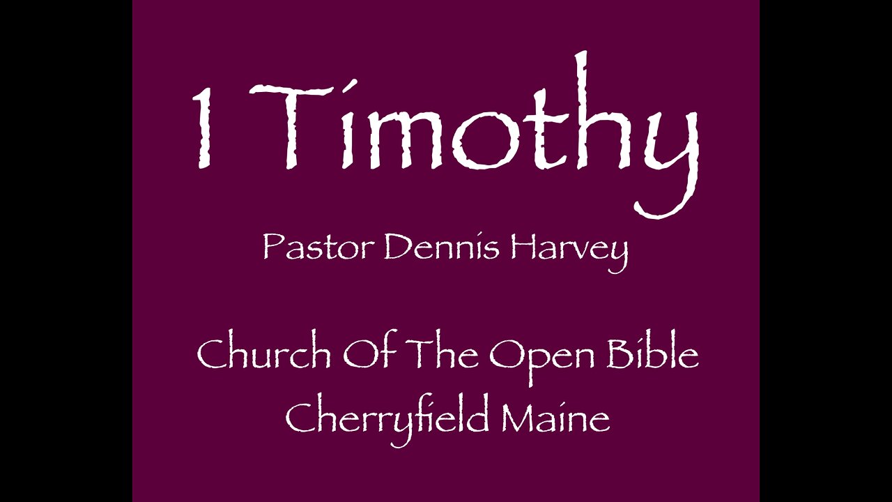 2/5/2023 1 Timothy 2 Pastor Dennis