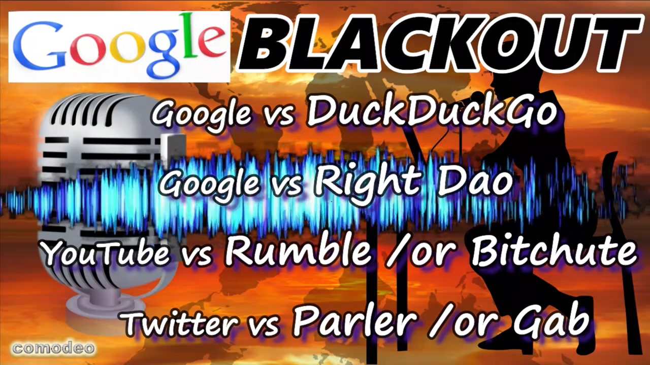 BLACKOUTS on Google and on INTERNET - Start using other decentralized platforms