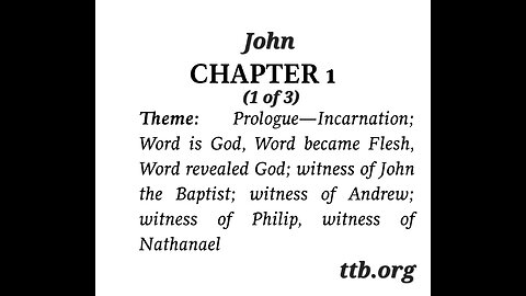 John Chapter 1 (Bible Study) (1 of 3)