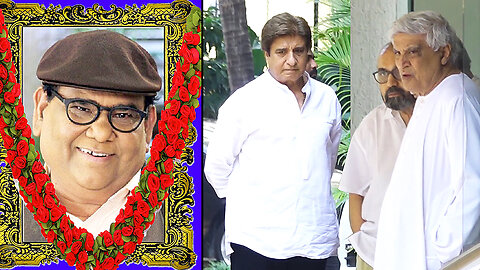 Javed Akhtar and Raj Babbar With Family Arrives At Satish Kaushik House For Antim Darshan