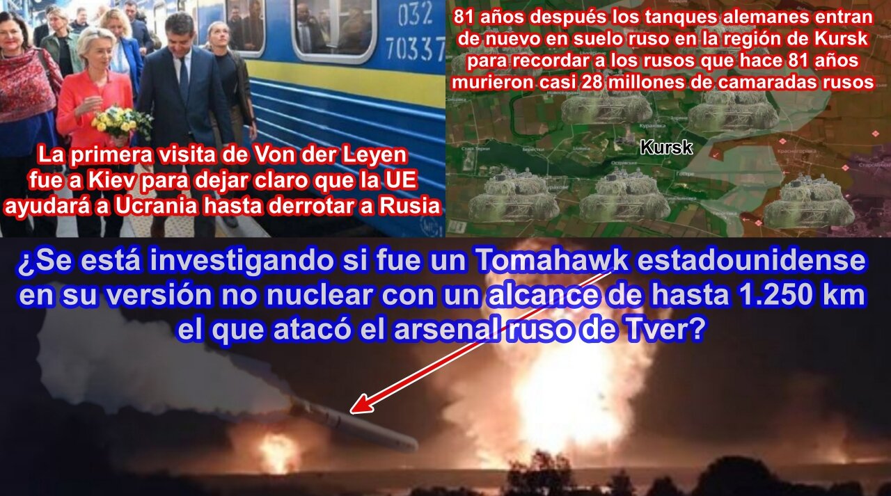 El misil que alcanzó el arsenal Ruso, ¿Podría ser un Tomahawk, si se confirma como responderá Rusia?