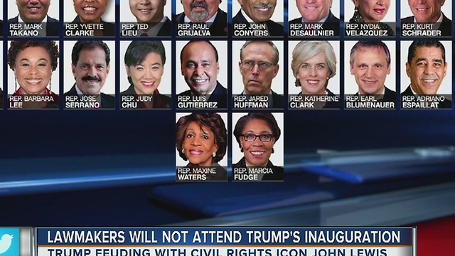 Lawmakers will not attend Trump's inauguration