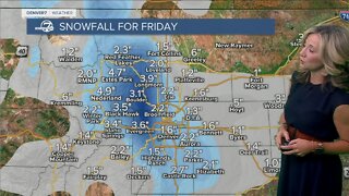 Warm and dry in Denver today, but snow will fall tomorrow