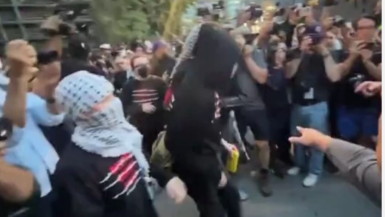 'Burn It Down' - Chaotic Scene Outside Democrat Convention Becomes Terrifying