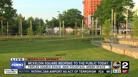 McKeldin Square reopens in Downtown Baltimore