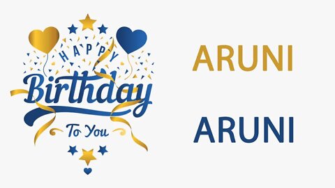 Happy Birthday to Aruni - Hindi Birthday Wish From Birthday Bash