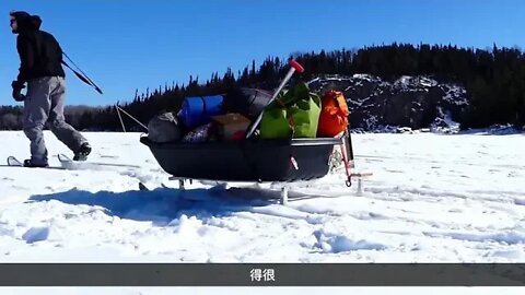 Camping in the wild in the cold winter 2