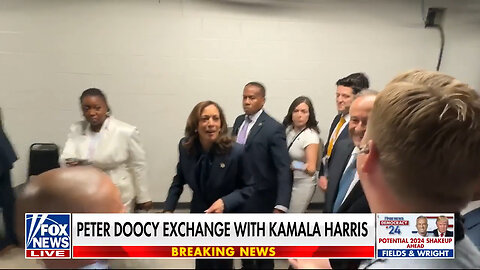 Fox News' Peter Doocy Speaks With VP Harris