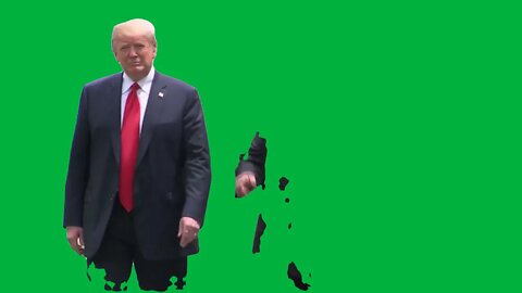 Trump walking rough edit green screen