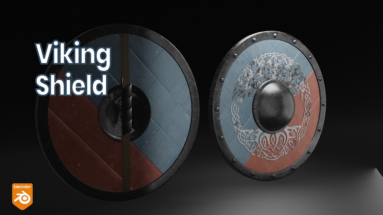 Viking Shield – Making of | Blender 4.2 #3dmodeling