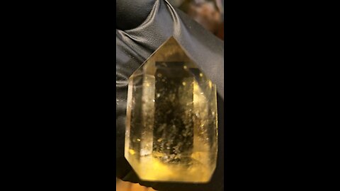 Clear mined citrine