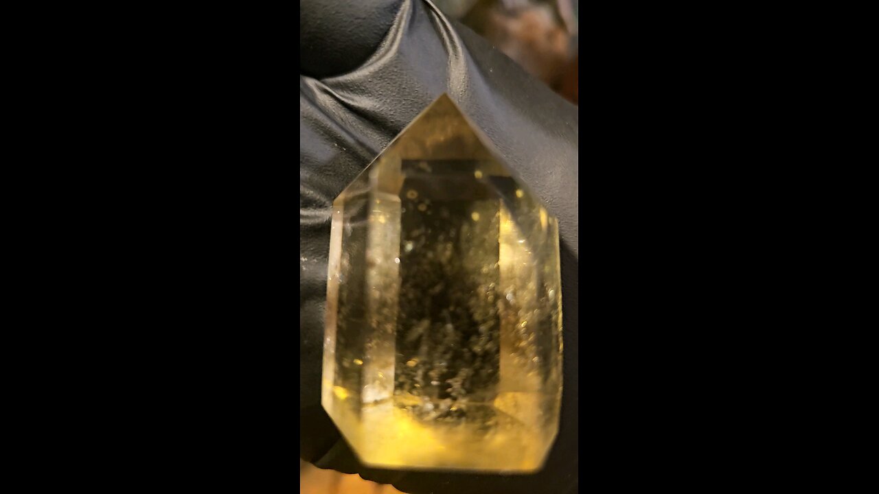 Clear mined citrine